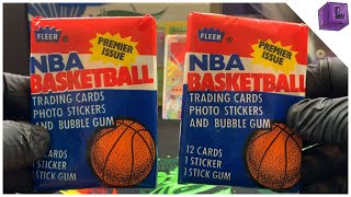 Michael Jordan Rookie Card amp Charizard Opening 8687 NBA Fleer Packs [upl. by Nakah]