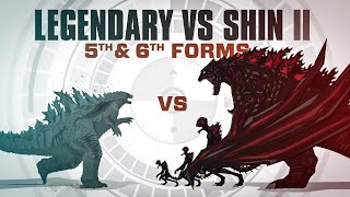 REMATCH Legendary Godzilla vs Shin Godzillas 5th and 6th forms  InDepth Battle Analysis [upl. by Dardani563]