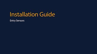 Entry Sensor Installation Guide [upl. by Brenton]