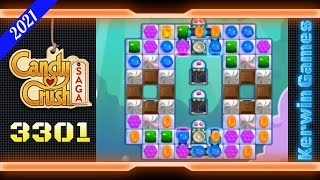 Candy Crush Saga Level 3301  No Boosters  14 moves 2021 [upl. by Kubis]