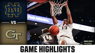 Notre Dame vs Georgia Tech Game Highlights  202324 ACC Men’s Basketball [upl. by Llenrahs]