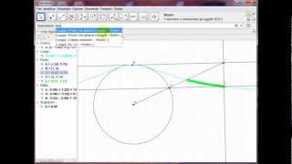 GeoGebra  Strumento Luogo e traccia di un punto [upl. by Eicrad]