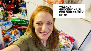 FAMILY OF 12 GROCERY HAUL [upl. by Atinomar]