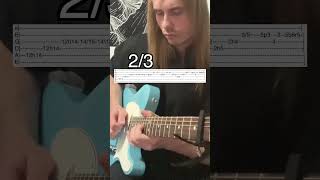 Peach Pit  Alrighty Aphrodite Guitar Solo Cover With Tabs [upl. by Aicilav]