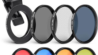 neewer universal mobile smartphone 7 in 1 filter kit nd32 cpl 4 colors star filter [upl. by Nolahc]