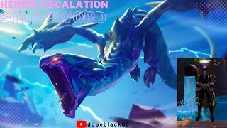 Solo Shock Heroic Escalation Sword Build  Dauntless [upl. by Nomit]