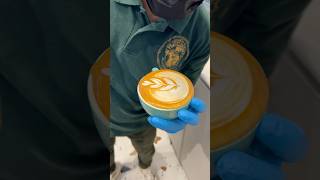 Wing tulip latte art barista lifestyle in ksa [upl. by Constantina]