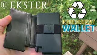 Ekster Vegan Recycled Parliament Charcoal  Men’s RFID EDC wallet [upl. by Alyar]