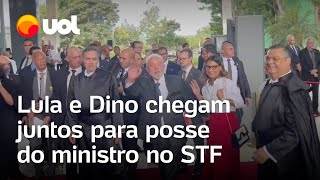 Dino e Lula chegam juntos para posse do ministro no STF veja vídeo [upl. by Reteip]