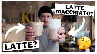 Latte VS Latte Macchiato VS Milchkaffee  l Milchschaum amp Unterschiede erklärt [upl. by Llemor648]