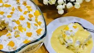 Mango tres leches cake  How to make mango three milk cake [upl. by Noitsuj63]