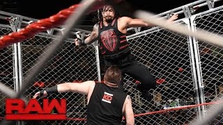 Roman Reigns vs Kevin Owens  Steel Cage Match Raw Sept 19 2016 [upl. by Tattan578]