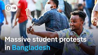 Bangladesh closes high schools and universities after massive student protests shake up government [upl. by Costello]