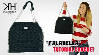 TUTORIAL BORSE UNCINETTO  quotFALABELLAquot CROCHET BAG ♡ Katy Handmade [upl. by Leopold]