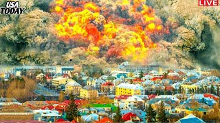 Horrible today latest eruption of Etna Volcano destroys ItalyThick ash covers Sicilian city [upl. by Yevreh]