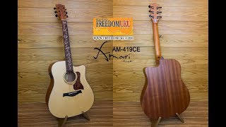 Testกีตาร์โปร่งไฟฟ้า Amari AM419CE EQ Gtone GT4 by Freedom Uku Music [upl. by Schellens]