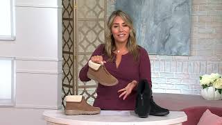 Skechers OntheGO Joy Water Repellent Suede FrontZip Ankle Boots on QVC [upl. by Sukul]