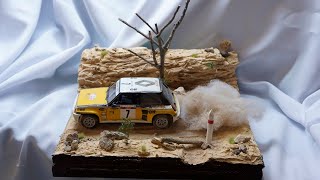 Diorama Rallye étape par étape  124 R5 heller turbo [upl. by Rhtaeh459]