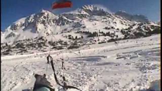 Obertauern Snowkiting Powder bis zum Nabel bavi [upl. by Amabil]