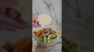 Pasta salade asmr satisfying food foryou pasta سلطة معكرونة سهلة ولذيذة [upl. by Anneuq746]