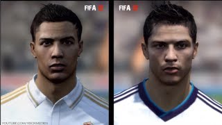 FIFA 12 vs FIFA 13 Player Faces Real Madrid Player Faces FIFA 13 and FIFA 12 Comparison [upl. by Sirref]