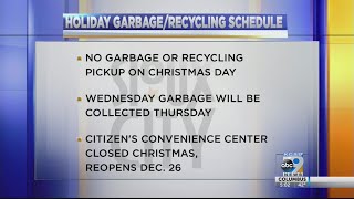 Holiday GarbageRecycling Schedule [upl. by Eselahc]