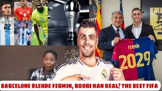 Barcelone blende yon jèn krak Rodri nan Real Madrid Vinicius pral rekonpanse two fifa the best [upl. by Anauqal]