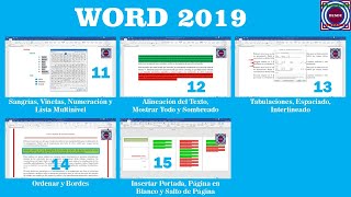 Curso de Word 2019 Videos 11 al 15 [upl. by Anomis414]