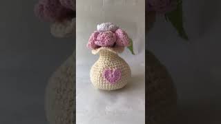 Crochet Flower pot crochet amigurumi flowerpot SoulofCreations [upl. by Hazem]