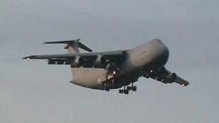 USA Air Force C5 Galaxy landing [upl. by Haik]