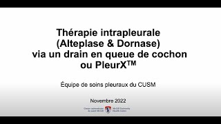 Alteplase dornase pigtail ou pleurex F 2022 11 18 [upl. by Leia]