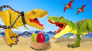 Trex Dinosaur Egg Heist Adventure Funny Dinosaurs Comedy Cartoons  Jurassic World [upl. by Kroy611]