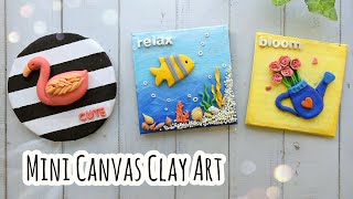 Clay Art On Canvas  3D Clay Painting  Air Dry Clay Crafts  Clay Craft Ideas [upl. by Caddaric]