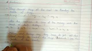 Sentences  Shorthand  English Shorthand  Stenography  Pitman Shorthand  Cursive Writing [upl. by Sil]