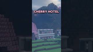 A minecraft Hotel build with cherry wood and quartz minecraftbuilding minecraft minecrafttutorial [upl. by Enaile448]