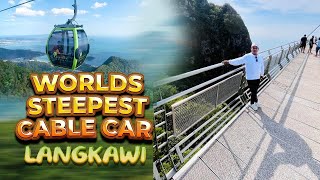 Worlds Steepest Cable Car Langkawi  Best Places to visit Langkawi Island [upl. by Ramahs]