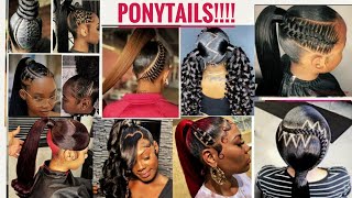 Black Women Ponytail Hairstyles [upl. by Aicilak]