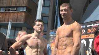 CARL FROCH v LUCIAN BUTE OFFICIAL WEIGHIN  iFILM LONDON  NO EASY WAY OUT [upl. by Mosenthal951]