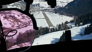 Falcon 7X Landing at SaanenGstaad Airport [upl. by Sinegra]