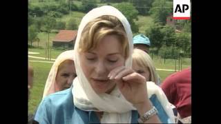 Queen Noor at Srebrenica graves [upl. by Eelahs]