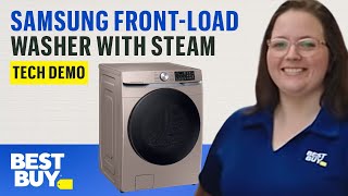 Samsung FrontLoad Washer with Steam  Tech Demo from Best Buy [upl. by Brittney]