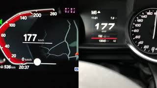 330d G20 vs Giulia 2 2 Turbo Stage 1 100 200 kmh [upl. by Jemine]