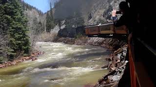 Durango and Silverton train pulled by DampS 473 and 480 [upl. by Nita]