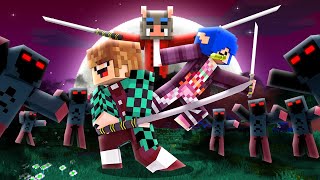 KIMETSU NO YAIBA no MINECRAFT TESTA MOBS DEMON SLAYER [upl. by Nwaf]