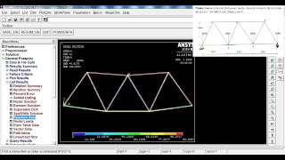 Truss Analysis for Stress Nodal Displacements Reaction Solution in ANSYS APDL [upl. by Yerrot61]