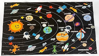 Kids Space Videos  Learn About Planets Dwarf Planets And More  Solar System Felt Storyboard [upl. by Tegdirb153]