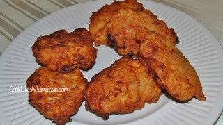 Jamaican Saltfish Fritters Recipe Video [upl. by Yssirk658]