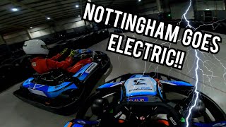 Teamsport Nottingham Goes ELECTRIC First EKart Impressions [upl. by Arayk]