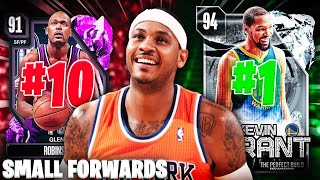 RANKING THE TOP 10 BEST SMALL FORWARDS IN NBA 2K24 MyTEAM [upl. by Aikar]