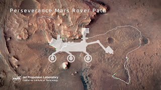 NASA’s Perseverance Mars Rover Drive Path Animation [upl. by Louanne]